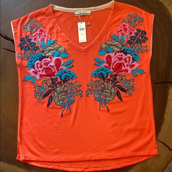 Anthropologie Tops - Anthropologie Aldo Martins Pink Rose floral Blouse/ Size XS- oversized